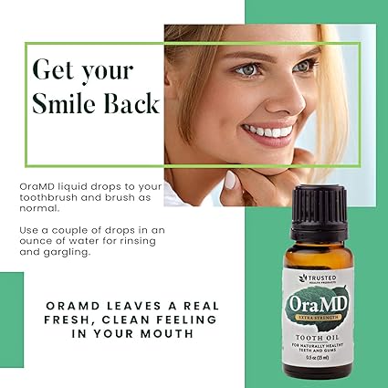 OraMD Extra Strength Tooth Oil - Healthy Gums, Fresh Breath and Helps with Sensitive Teeth - All-Natural Solution Better Than Mouthwash (1-Pack)