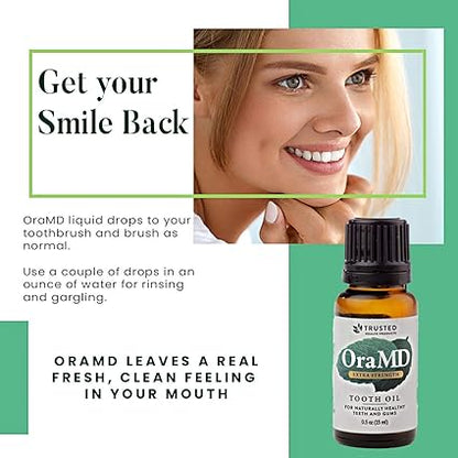 OraMD Extra Strength Tooth Oil - Healthy Gums, Fresh Breath and Helps with Sensitive Teeth - All-Natural Solution Better Than Mouthwash (1-Pack)