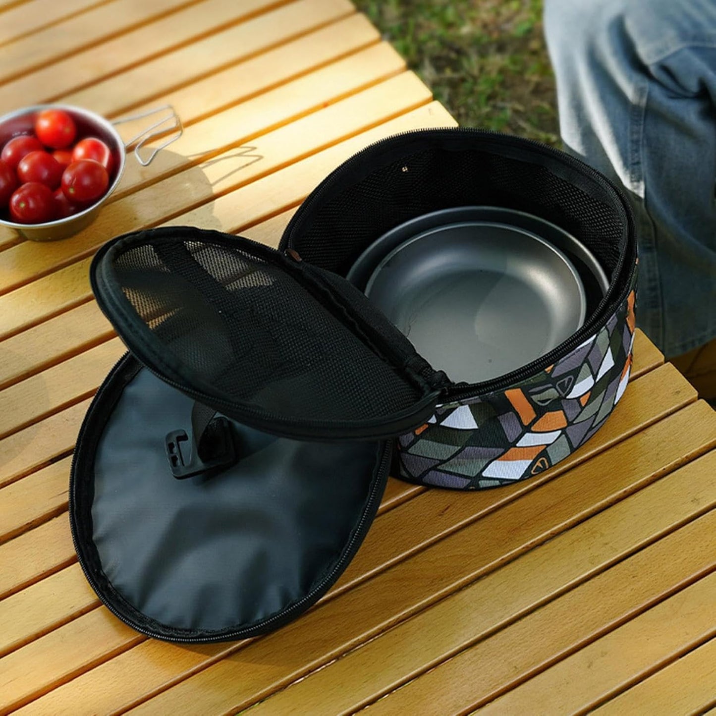 Camping Cutlery Storage Bag, Travel Cooking Utensils Organizer, Portable Cooking Storage Bag, Outdoor Kitchen Cookware Bag, Camping Utensil Organizer, Cooking Gear Bag,