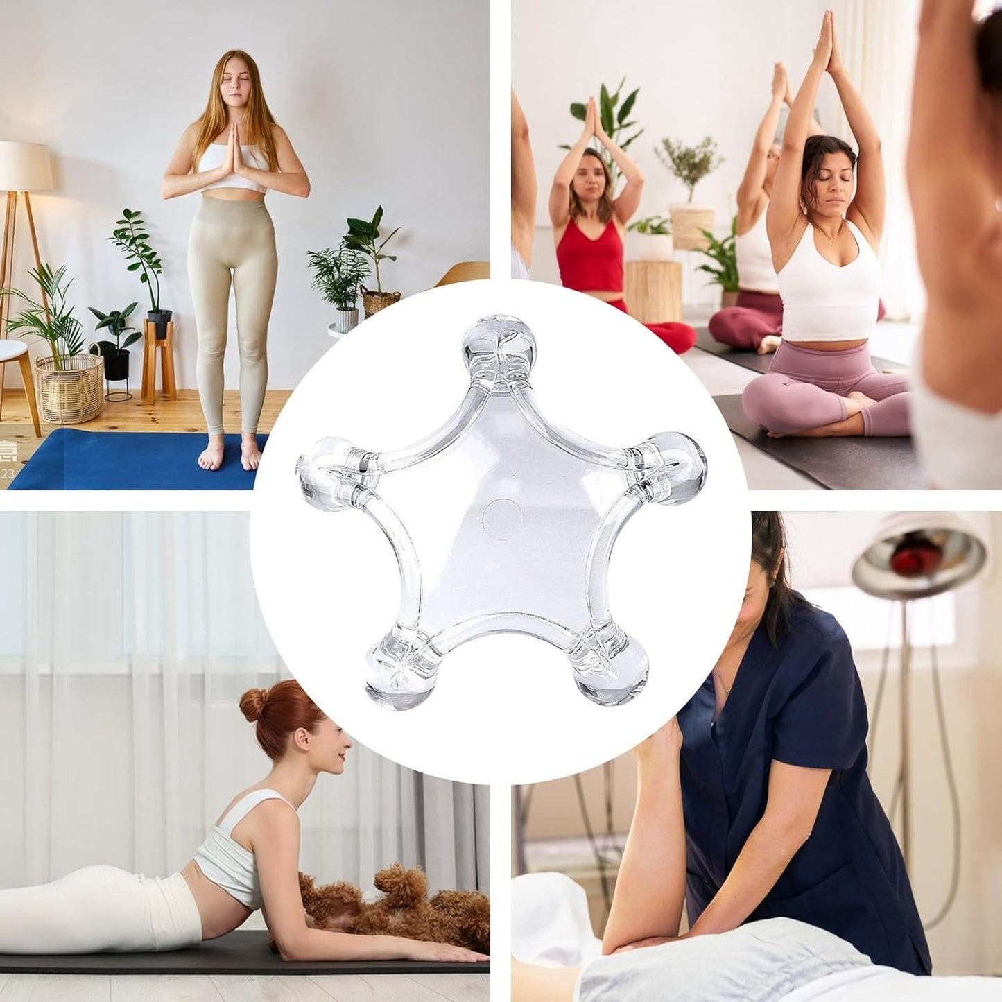 Body Massager, Handheld Massaging Claw, 5 Ball Trigger Point Massager, 5.12x1.77in Manual Muscle Roller, Deep Tissue Relaxation Tool for Arms, Back, Travel Use