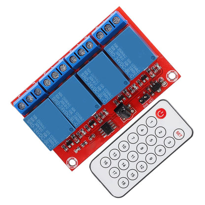 4 Channel Relay Module Infrared Remote Control Switch Set for Home Automation System (24V)