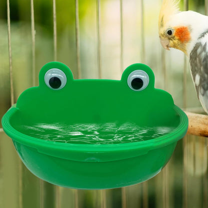 Bird Food Bowl, Parrot Watering Bowl, Splash-Proof Parrot Watering Feeding Dish for Macaw Lovebirds, Parakeet Bathing Container