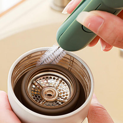 Cup Lid Cleaning Brush, Water Bottle Scrubber, 12,6 x 2,36 in Multifunctional Kitchen Tool, Groove Cleaner, Essential Washing Brush for Tumbler, Bottle, Cups