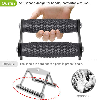 Kipika D Handle Cable Attachment, Heavy Duty Double D Handle, Cable Machine Handles, Heavy Duty D-Handle with Non-Slip Comfort Soft Grip, Gym Handles for Cables, V Bar Cable Attachment