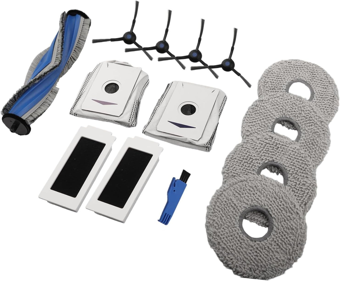 Essential Cleaning Tools - Spazzole laterali di ricambio e filtri compatibili con aspirapolvere ECOVACS T30 PRO
