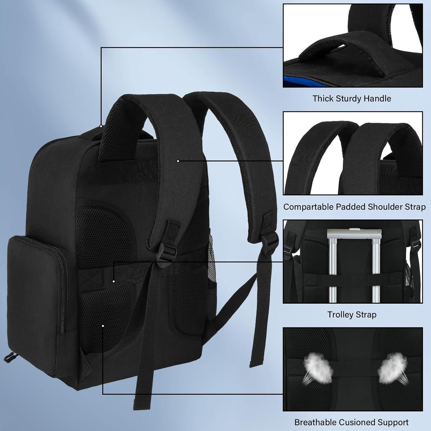 Travel Backpack Fits for PS5/PS5 Pro, Protective Carrying Case Storage Bag Compatible with Playstation 5/PSP Handheld Console/15.6'' Laptop/Gaming Accessories