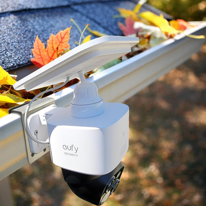 WiTi Gutter Mount Stainless Steel Bracket for Eufy Security SoloCam S340, Solar Security Camera Holder Anti-Rust Screws, No Drill Installation Compatible with IP PTZ DomeCameras Outdoor