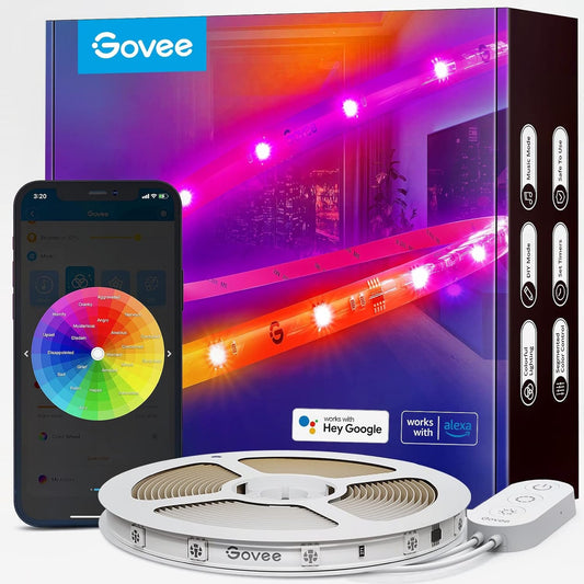 Govee RGBIC Pro LED Strip Lights, 16.4ft Color Changing Smart LED Strips, Works with Alexa and Google, Segmented DIY, Music Sync, WiFi and App Control, LED Lights for Bedroom,Home Decor