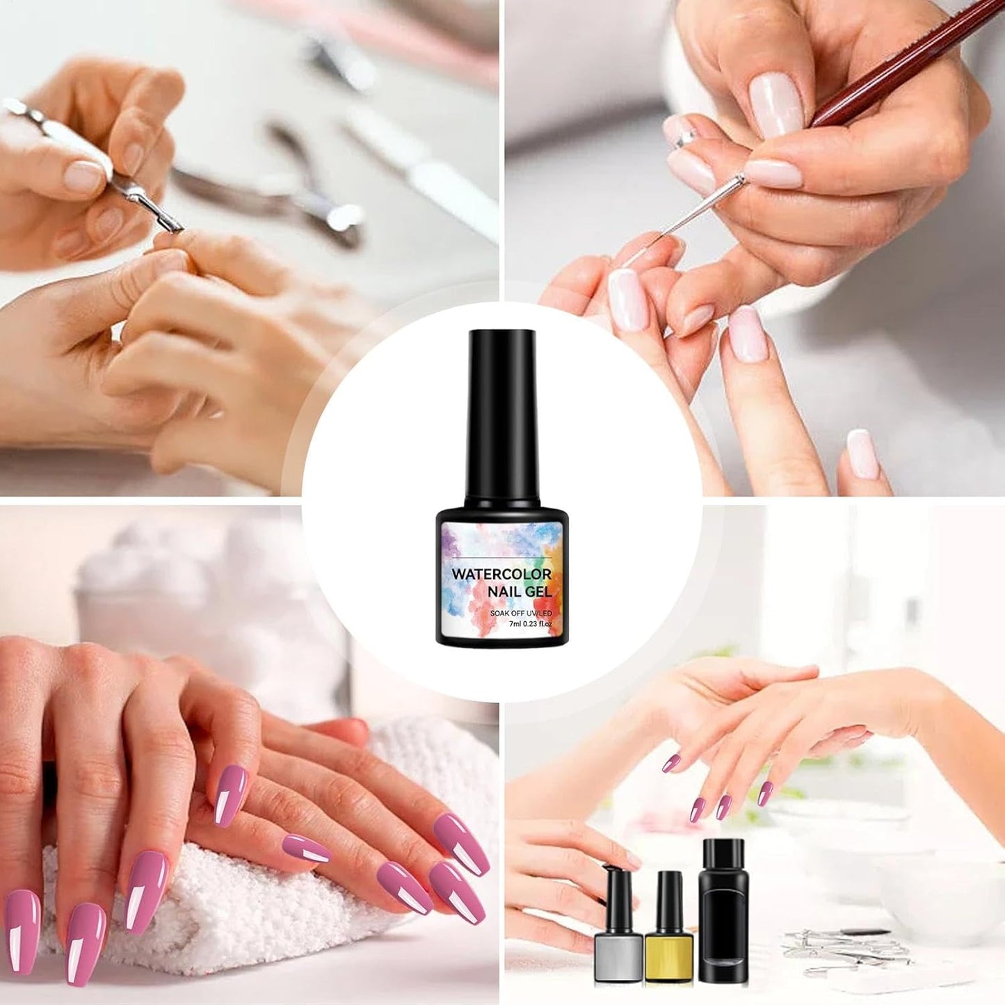 Blooming Gel, Watercolor Print Nail Gel, 5ml Individual Care & Finger, Personal Care Supplies for Vibrant, Intricate Designs on Fingernails, Women, and Girls