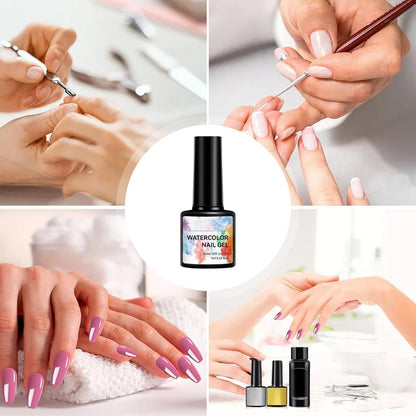 Blooming Gel, Watercolor Print Nail Gel, 5ml Individual Care & Finger, Personal Care Supplies for Vibrant, Intricate Designs on Fingernails, Women, and Girls