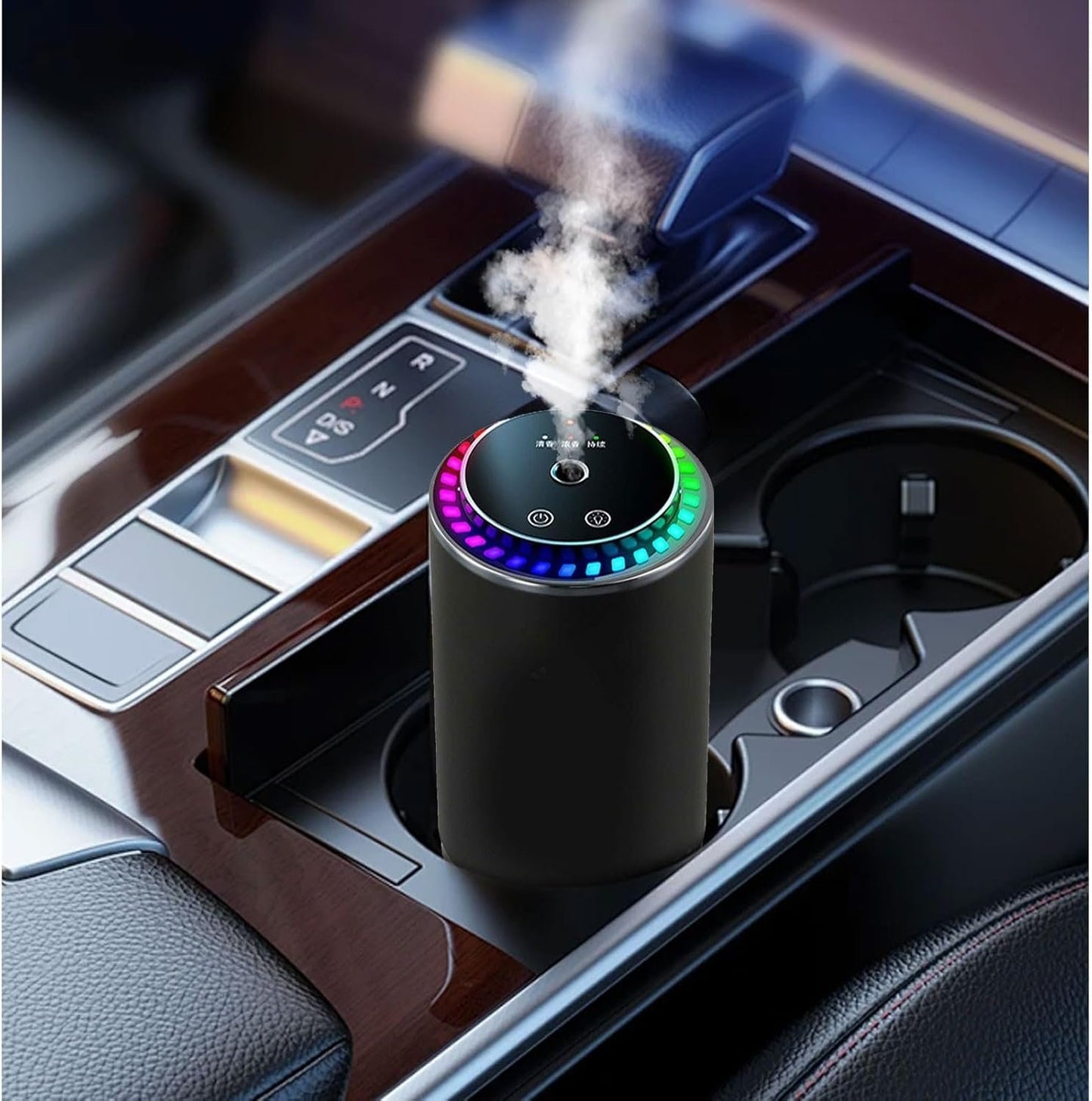 Car Fragrance diffusers, Air fresheners, Air Humidifier, Car Freshener Purifier Smart Aroma Diffuser Mist Humidifier Oil Diffuser for Vehicle, 3-Level Adjustable