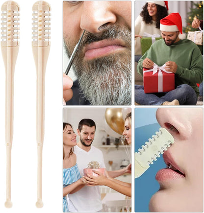 Nose Hair Cutter, Grooming Tool, Manual, 2X Precision, Rotating Nose Hair Removal Scissors, Safe Portable Trimmer for Men, Women, Adults, Personal Hygiene and Facial Car, 3.66 inches