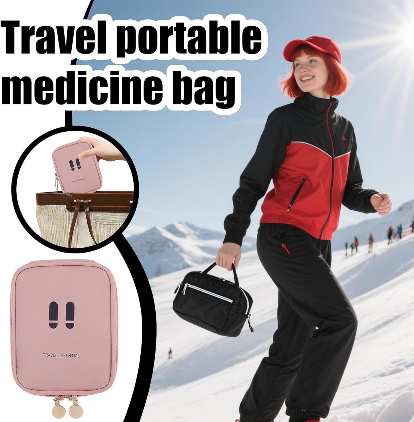 Small Toiletry Bag, Portable Travel Organizer Pouch, Odor-Resistant Storage Solution, Durable Design, Lightweight Compact Case for Business Trip Hiking Home Outdoor Packing Needs
