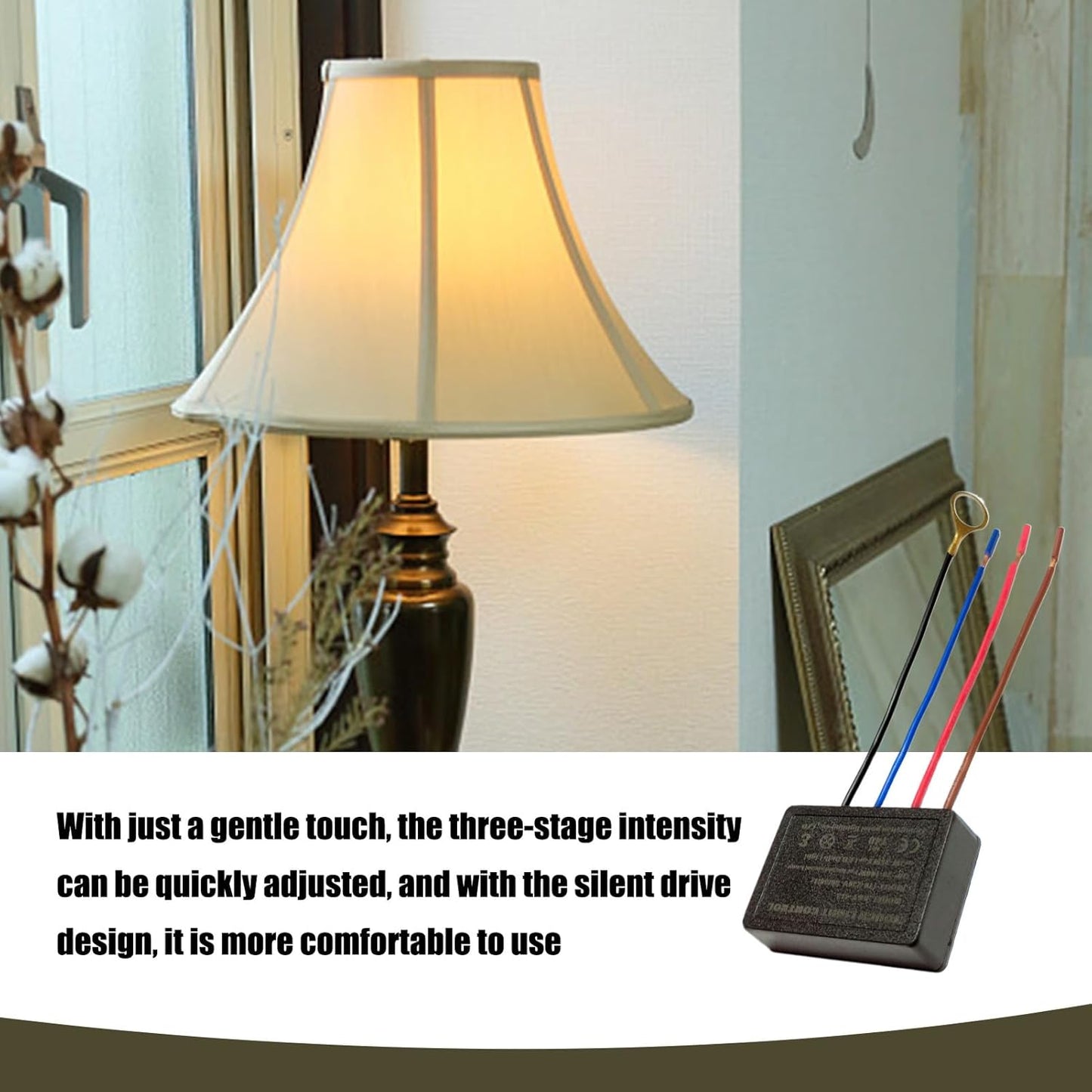 3 Way Touch Light Sensor Module - Lamp Dimmer, Touch Control Unit | -Level Light Switch Replacement for Bedside Lamp, Adjustable Brightness Module for Desk Repair, Smart Sensor