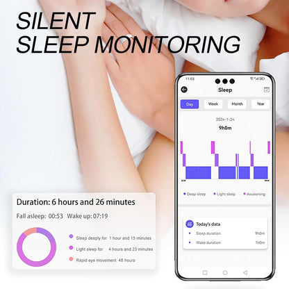 CNBRO Smart Rings for Men Women Health Ring Heart Rate Monitor Sleep Rings NFC Control Family Care Exercise Activity Tracker Pedometer Step Counter Smart Rings for Android & iOS Phones Ceramic Ring