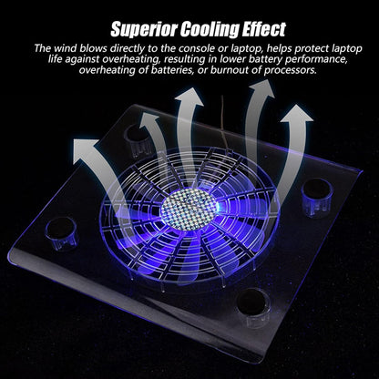 Laptop Cooling Pad, Laptop Cooling Stand Ultra Quiet USB Laptop Cooling Tray Computer Cooling Pad Gaming Laptop Fan Cooling Pad with LED RGB Lights