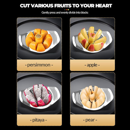 Fruit Cutter apple slicer 8 slices,Anti-Slip Handle Easy to Use,8-Blade apple corer,Time-Saving,Stainless Steel Cutter and Divider For apple Tomato Orange Pear Pineapple,kitchen gadgets Tool