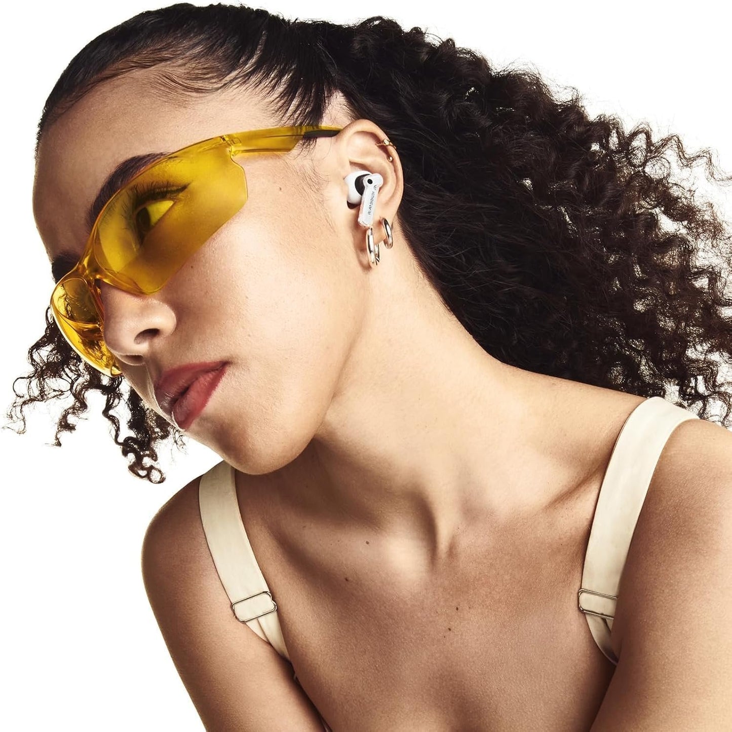 Nothing Ear (a) Wireless Earbuds with ChatGPT Integration, 45dB Hybrid Noise Cancelling Earphones, Hi-Res Audio, Advanced Equaliser, Dual Connect, 42.5H Playtime Wireless Bluetooth Headphones White