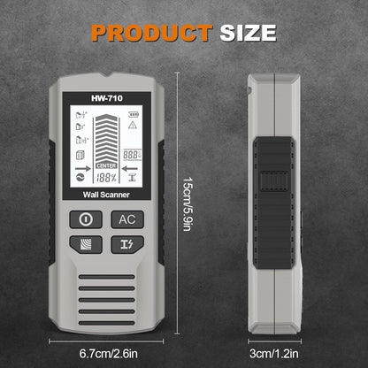 Stud Finder, Handheld Metal Detector, Multifunctional Audio Alert Scanner Tool with LCD Display for Home Renovation Safety and Construction Use, 5.91x2.64x1.18 Inches 1 Piece