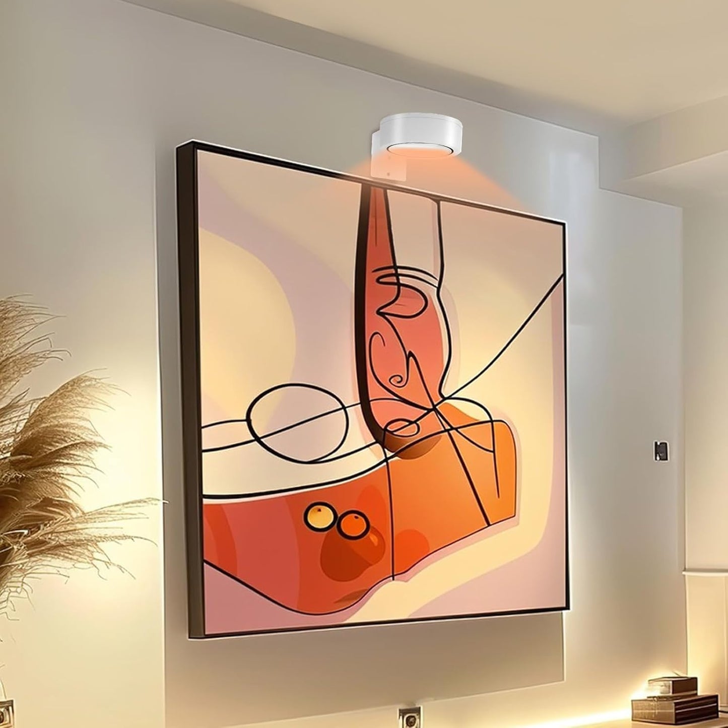Frame Lights for Wall, Smart Control Wireless Battery Operated Wall Lights with Timer and Adjustable Brightness, Versatile Art Lighting for Home, Living Room, Bedroom, Dining Room, and Decor