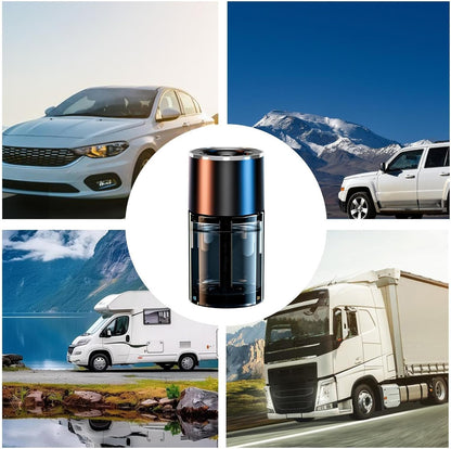 Car Diffuser Humidifier, Automotive Fragrance Diffusers, 5.1 inches Gear Adjustable Mist Level, Built-In Atmosphere Light For Car RV Truck Boat Interior Air Freshening
