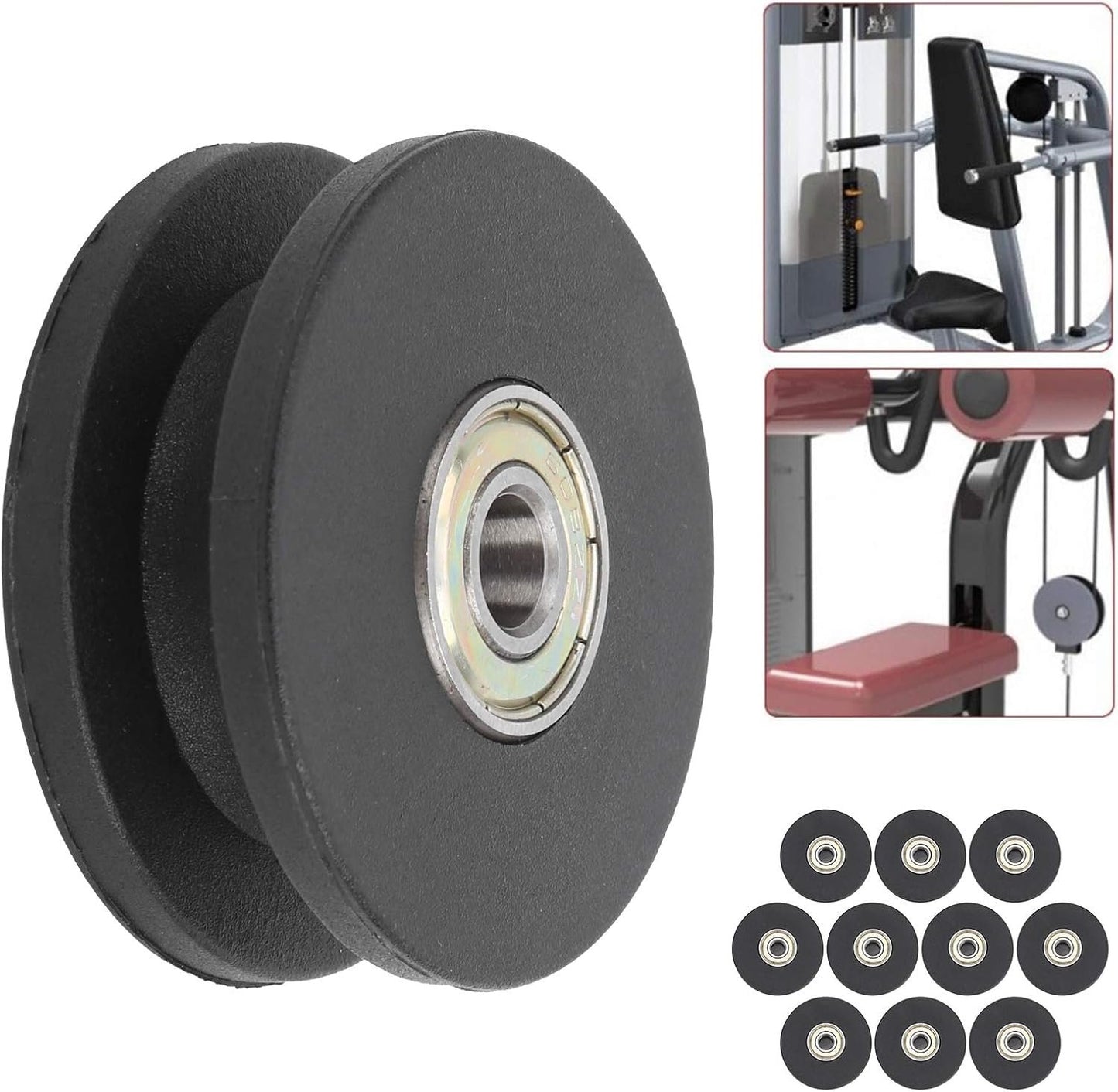 Nylon Bearing Pulley, 50mm Fitness Pulley Home Gym Attachment, Strength Training Accessory Lightweight & Easy to Install at Altitude, Suitable for Health Club