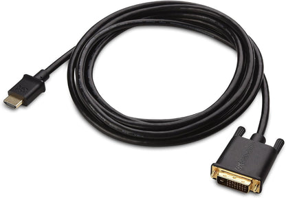 Cable Matters Full HD 1080P HDMI to DVI Cable - 3m, CL3 in Wall Rated DVI to HDMI Cable, Bi-Directional HDMI to DVI-D Dual Link Cord