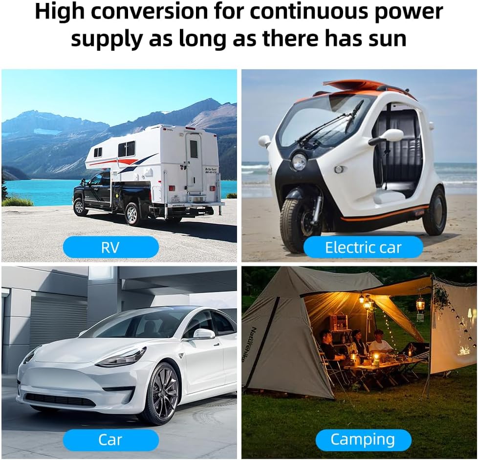 YUNFANG 20 Watt 12 Volt Solar Panel Kit Monocrystalline Solar Panel + 10A PWM Charge Controller + Battery Clips 22% High-Efficiency for RV Boats Trailer Off-Grid System Green 10A Controller