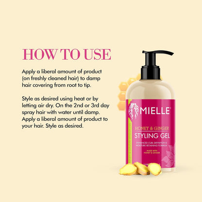 Mielle Organics Styling Gel Honey & Ginger 13oz / 384ml