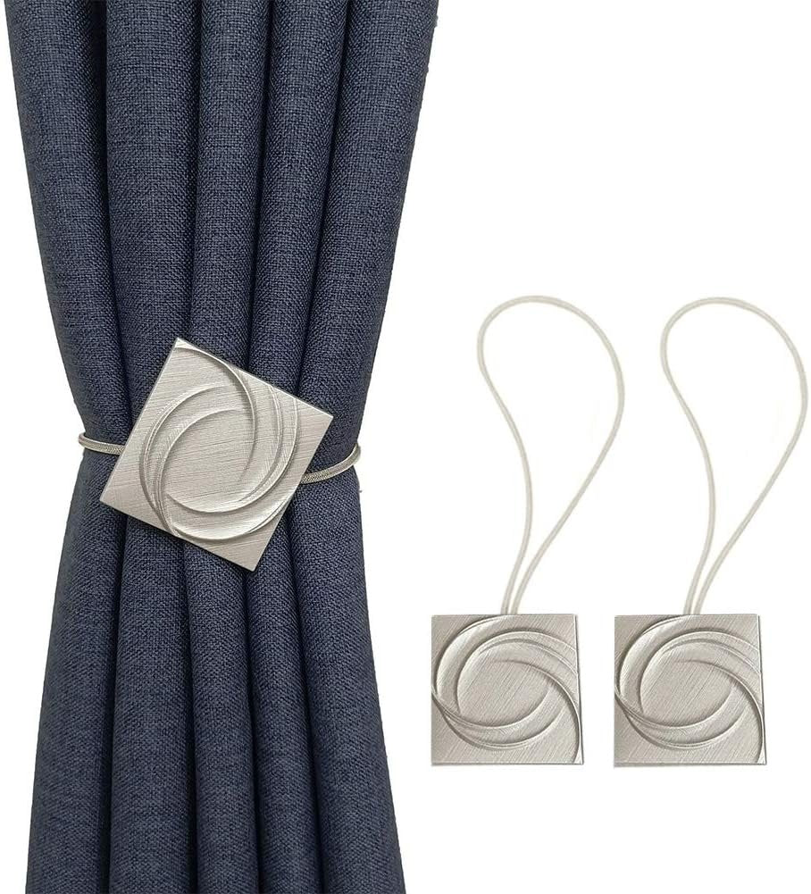 JNRFTY 2 Pcs Magnetic Curtain Tiebacks Window Decorations, Curtain Tiebacks for Bedroom, Curtain Accessories for Indoor and Outdoor Curtains