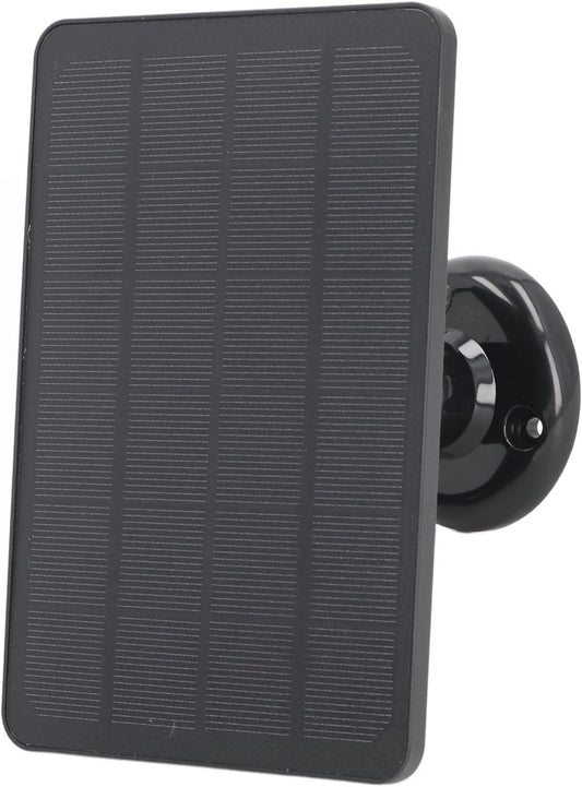 10W Solar Panel , IP65 Waterproof Monocrystalline Silicon Portable Solar Powered Kit with Bracket, Continuous Solar Power Supply for Cameras (Black)
