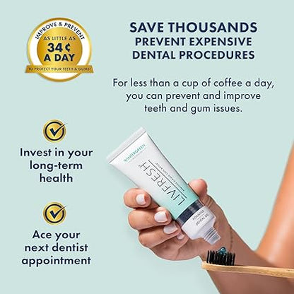 Toothpaste Gel, Clinically Proven to Remove Plaque 250% Better, Improves Gum Health 190% Better, Prevents & Reduces Tartar, Freshens Breath, SLS Free Dental Gel, Wintergreen, 2 Pack