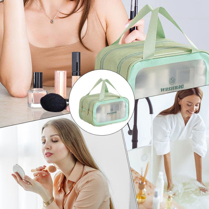 Travel Toiletry Bag, Multiple Compartments Travel Storage Bag, Portable Makeup Organizer, Large Capacity Hygiene Kit, Compact Shower Caddy, Convenient Pouch for Facial Cleanser, B, Refer to