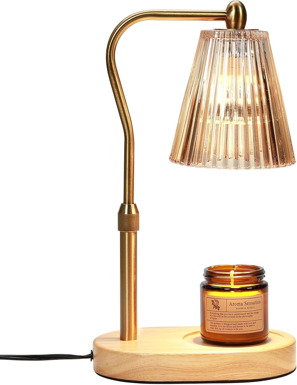Candle Warmer Lamp, Candle Warmer with Timer and Dimmer, Adjustable Height, Electric Candles Lamps with 2 Bulbs for Scented Jar Candles, Wax Melter Lamp for Home Decor, Room Decor, Gifts for Women/Mom