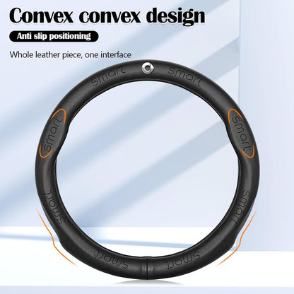 Car Steering Wheel Cover, Non-slip Breathable Microfiber Leather Car Steering Wheel Cover for Interior Accessories Car Steering Wheel Cover Black 38cm for Benz Smart 450 451 453 Fortwo Forfour