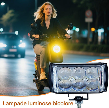 shjxi Motorcycle Driving Lights, LED Spotlight Beam, High Powered 2000 Lumen Output, Waterproof Shock Resistant Housing, Night Riding Visibility for Touring Safety