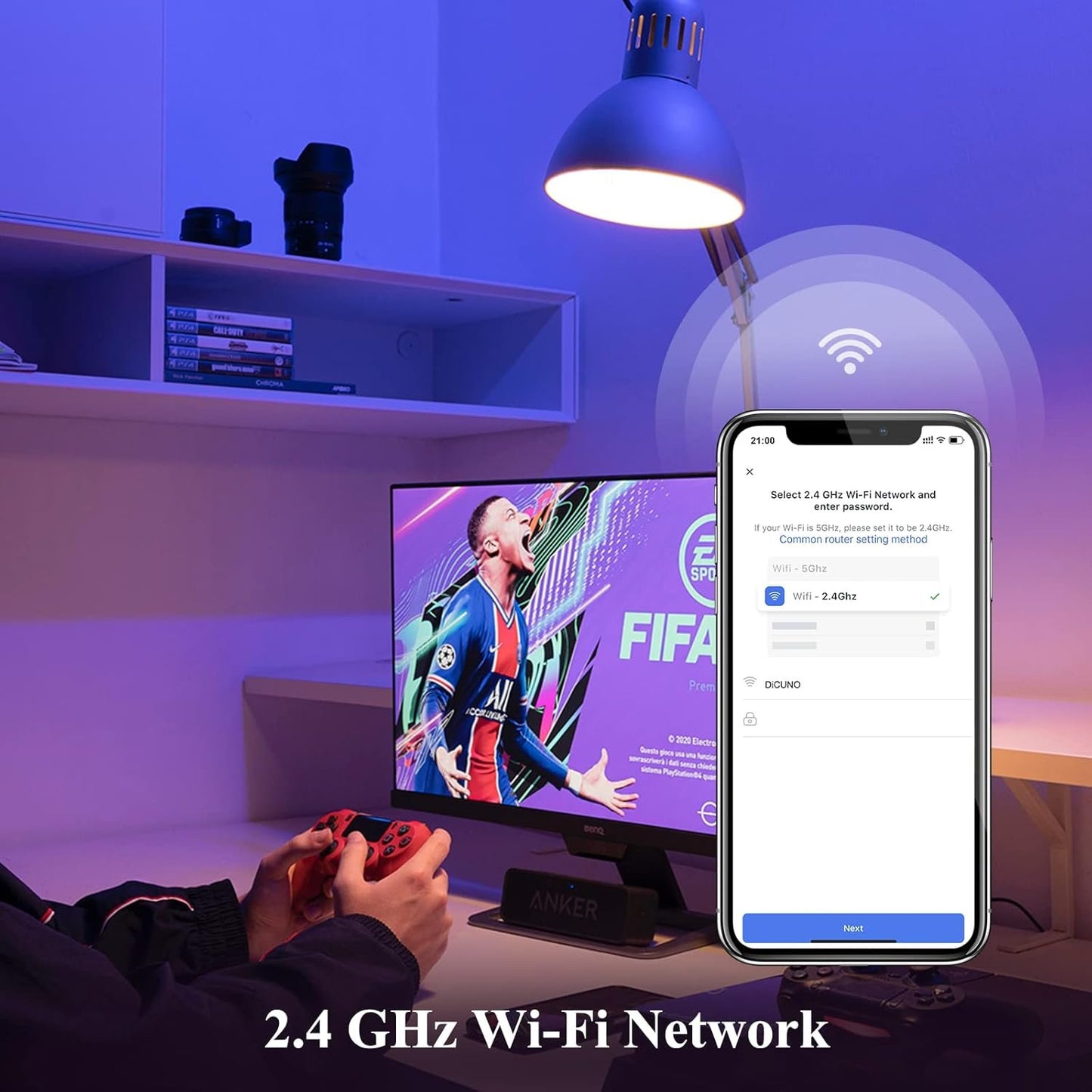 DiCUNO Smart Bulbs, E27 LED Edison Bulbs ST64, Dimmable WiFi Light, Compatible with Alexa or Google Assistant, 5W (50W Equivalent), 450LM, 100-240V, 2700K-6500K, No Hub Required