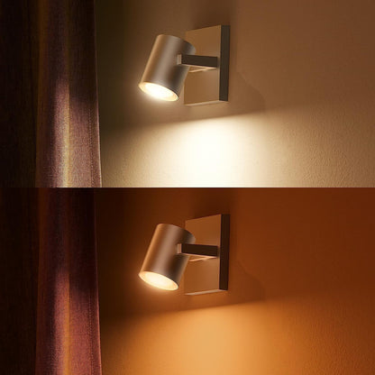 PHILIPS Lighting Hue Argenta White and Color Ambiance Connected Spotlight, with Bluetooth, 1 Light Point, GU10, 5.7 W, Aluminium