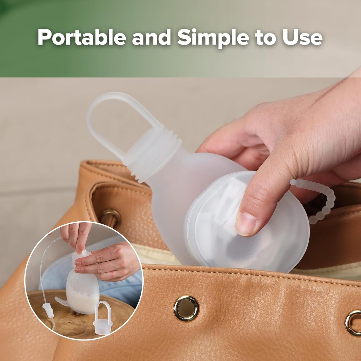 haakaa Supplemental Feeding Tube & Pouch Set,Baby Supplemental Nursing System,SNS Breastfeeding System,Food Grade Silicone