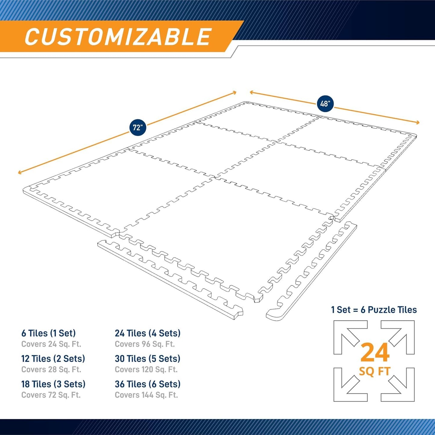 Marcy Interlocking Waterproof Flooring Mat for Exercise Equipment & Accessories