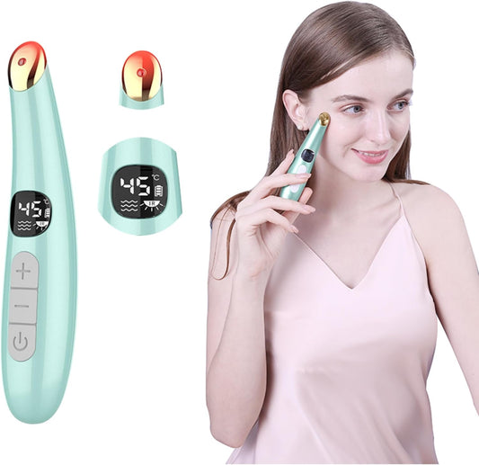 DOCOCO Eye Skincare Tool, Under Eyes Lip Face Massager, Rechargeable High Frequency Wand Reduces Wrinkle, Dark Circle, Fine Lines, Firming and Lifting Skin (Blue)