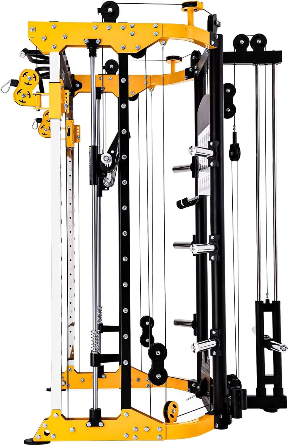 Altas Strength Light Commercial Home Gym Smith Machine with Pulley System Linear Bearing Cage Workout Upper Body Strength Training Equipment Leg Developer Weight Lifting Machine 3059