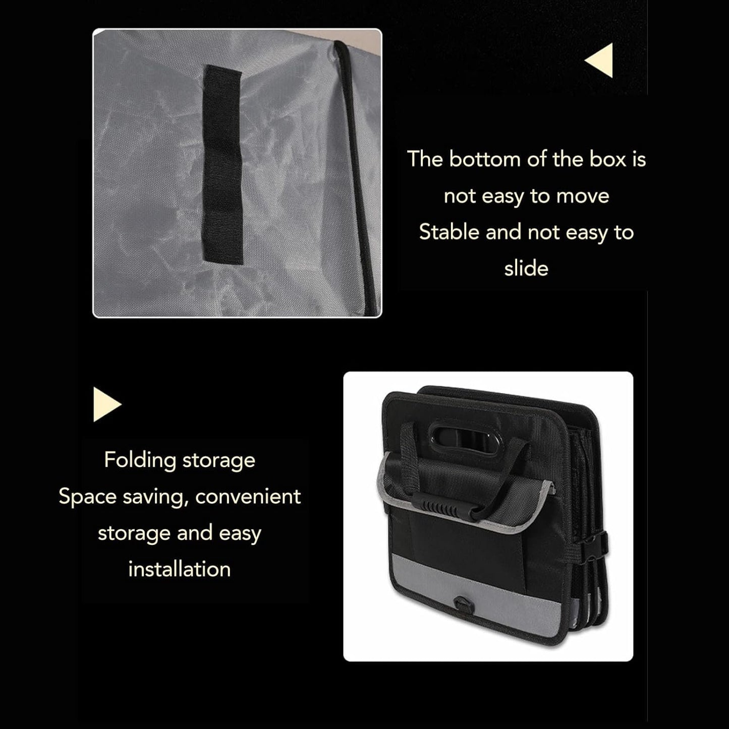 Car Trunk Organizer, 95L Car Multi Compartment Storage Box with Handles, Foldable Trunk Extended Cargo Organizer, for Any Car, SUV, Truck