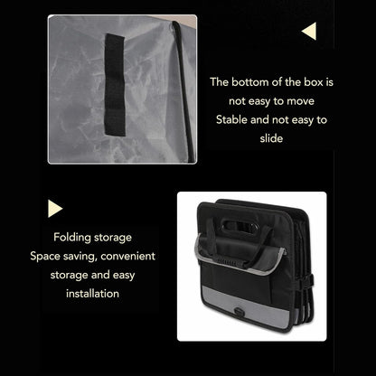 Car Trunk Organizer, 95L Car Multi Compartment Storage Box with Handles, Foldable Trunk Extended Cargo Organizer, for Any Car, SUV, Truck