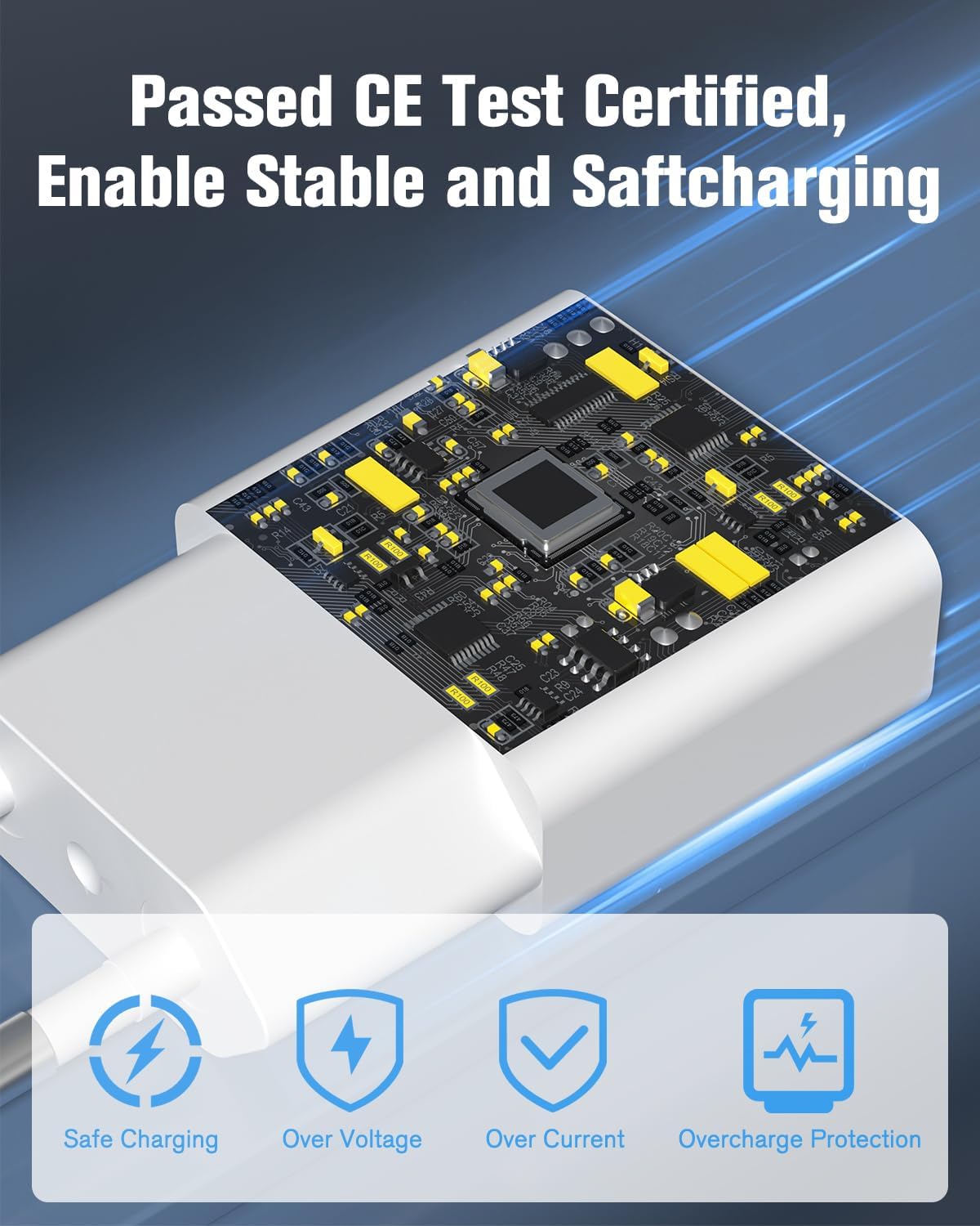 USB Charger 5 V 1 A 2 Ports USB C + A Power Plug Charging Socket Charger for iPhone, Samsung Mobile Phone, MP3, eBook Reader (Thickness 1.5 cm/5packs)