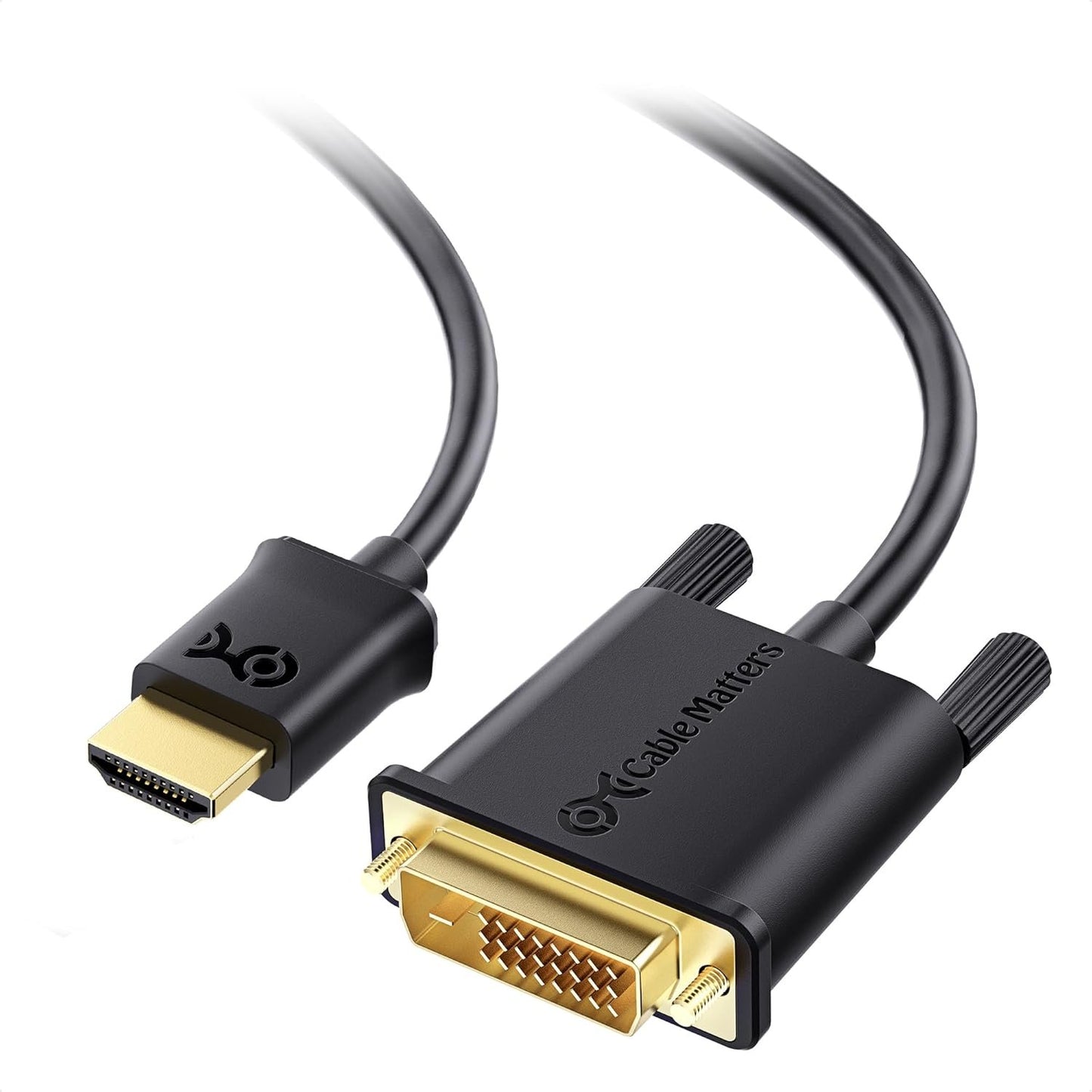 Cable Matters Full HD 1080P HDMI to DVI Cable - 3m, CL3 in Wall Rated DVI to HDMI Cable, Bi-Directional HDMI to DVI-D Dual Link Cord