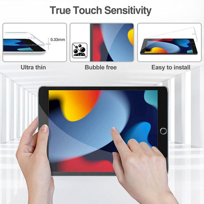 ProCase 2 Pack Screen Protector for iPad 10.2 9th 2021/ 8th 2020/ 7th 2019, Tempered Glass Film Guard for A2602 A2603 A2270 A2428 A2197 A2198 A2200 -Clear