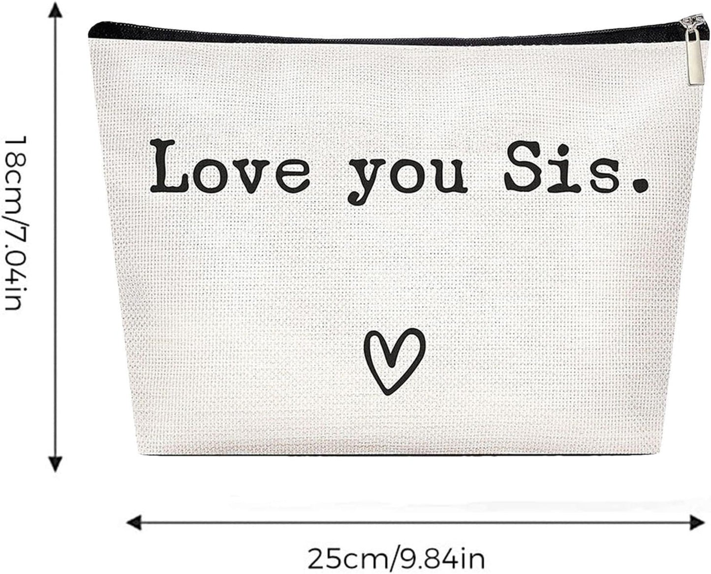 Toiletry Bag Travel Bag - Best Sister Ever Toiletry Organizer Sister,Funny Christmas Birthday, Large Portable Travel Toiletries Hygiene Bag for Accessories Shampoo Toiletries