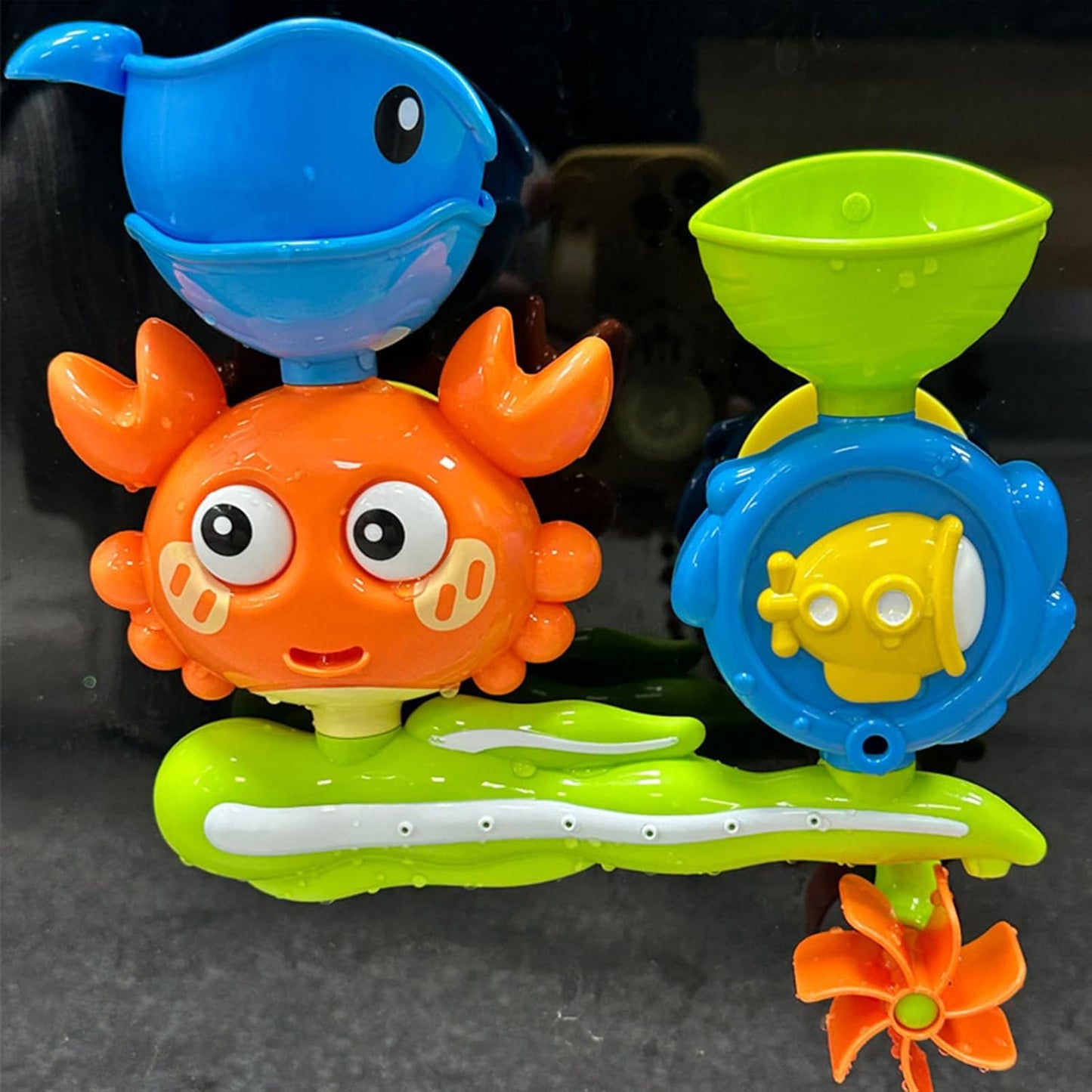 Suction Bath Toys, Shower Water Play Set, Fun Interactive Design, Strong Suction Attachment, Bathroom Entertainment, Ideal for Kids, Bathtub, Beach, Swimming, Travel, Daily Use