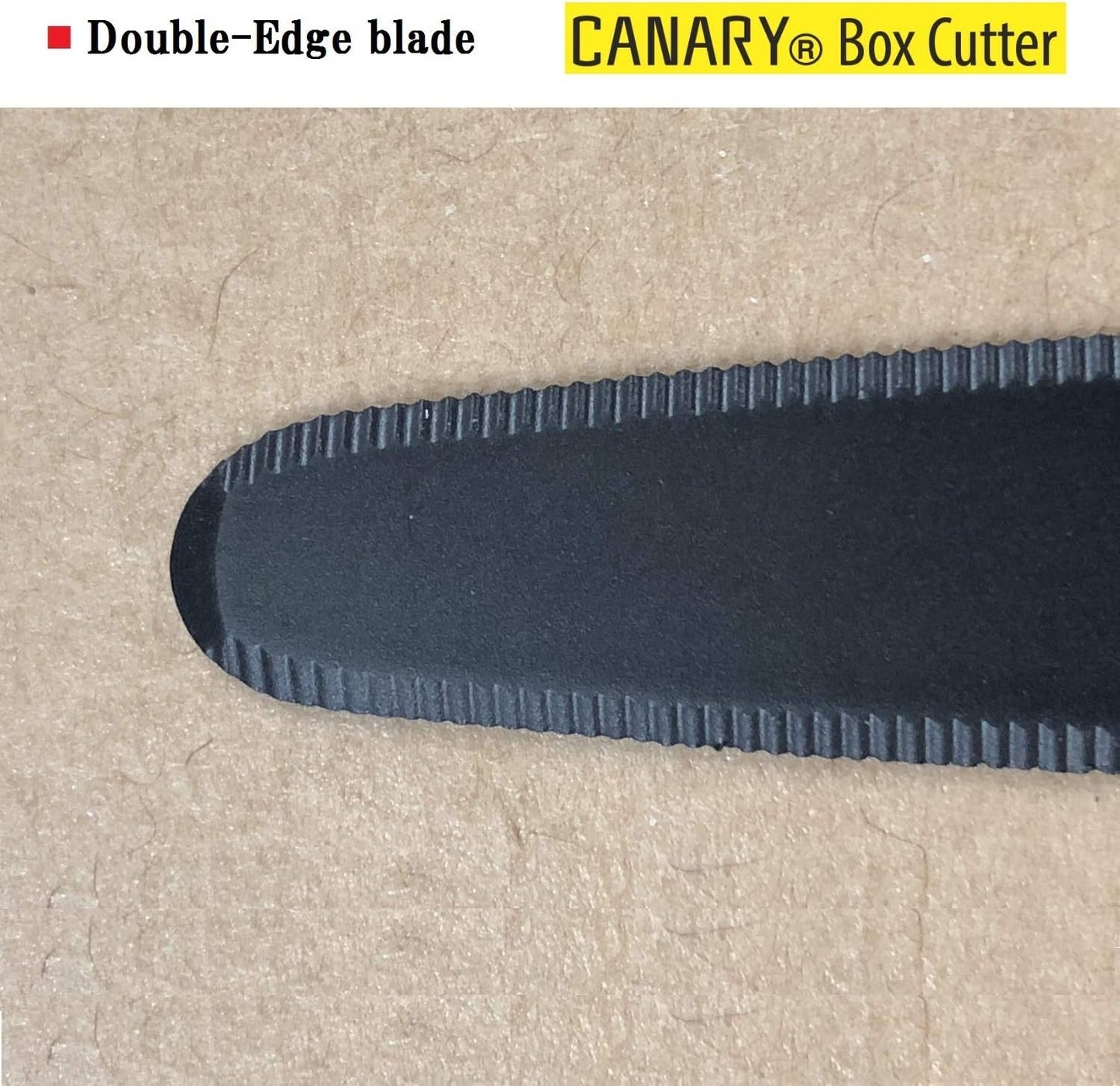 CANARY Corrugated Cardboard Cutter Dan Chan, Safety Box Cutter Knife [Non-Stick Fluorine Coating Blade], Made in Japan, Yellow (DC-190F-1) (Bulk 3 pcs)